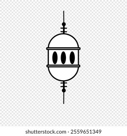 Illustrations of lanterns shining on the night of Ramadan, a symbol of the warmth and blessings of the holy month. Suitable for various Ramadan themed projects. transparent background