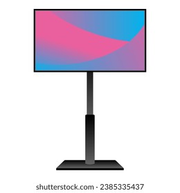 Ilustraciones de grandes televisores, monitores, pantallas LCD y de pantalla.