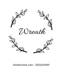 Illustrations Laurel Wreath Wedding Decorative 