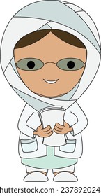 Illustrations medical personnel, doctor, nurse, health, medicine. Medical characters. Cute doctors, stomatologs and nurses. Men and women are avatars. Vector flat illustration.