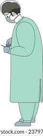 Illustrations medical personnel, doctor, nurse, health, medicine. Medical characters. Cute doctors, stomatologs and nurses. Men and women are avatars. Vector flat illustration.