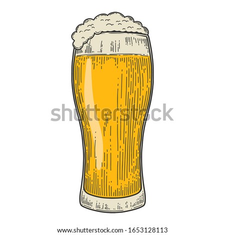 Illustrations of mug of beer in engraving style. Design element for logo, label, emblem, sign. Vector illustration