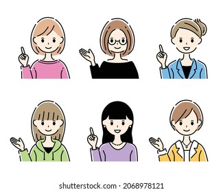 Ilustraciones de múltiples guías femeninas.