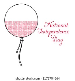 Illustrations to the national day of independence. Vector illustration in sketch style