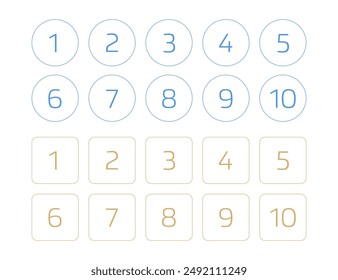 Illustrations of Numbers Using Circles and Squares