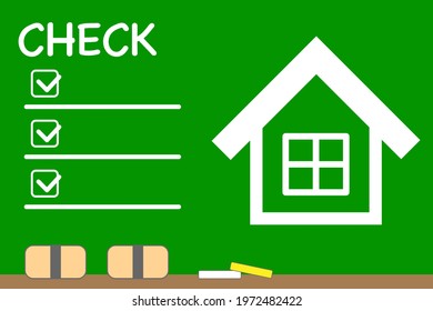 Illustrations on real estate or household checking.