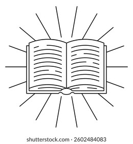 Illustrations of open book. Image for education and school.
