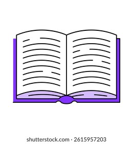 Illustrations of open book. Image for education and school.