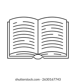 Illustrations of open book. Image for education and school.