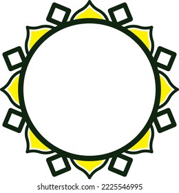 ilustraciones de los ornamentos de borde y marco de mandala adecuados para diseños de baground, etc.