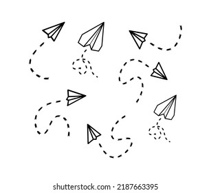 Ilustraciones Plano de papel siguiendo un camino en segundo plano 