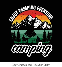illustrations with patches for t-shirts and other uses camping t-shirt