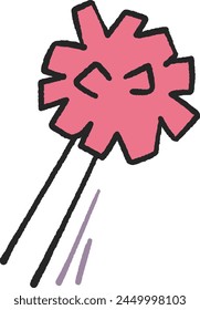 Illustrations of people cheering in groups.							
