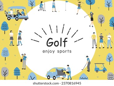 Illustrations of People Enjoying Golf