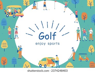 Illustrations of People Enjoying Golf