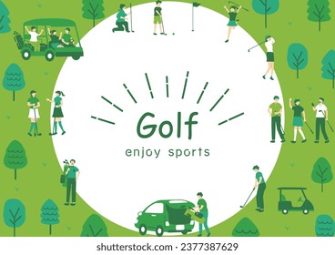 Illustrations of People Enjoying Golf