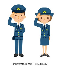 Illustrations of policemen.