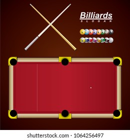 illustrations of pool tables and billiards