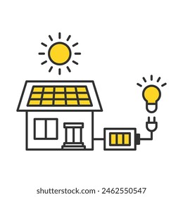 Illustrations of power generation, storage batteries, private power generation, and the sun.