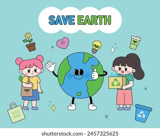 Illustrations related to the campaign to protect the planet