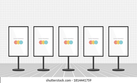 Illustrations representing various forms of digital signage