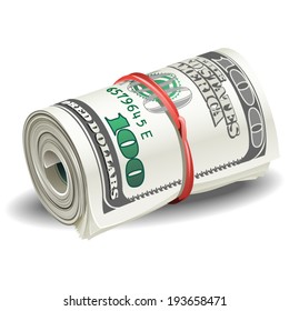 illustrations roll of money