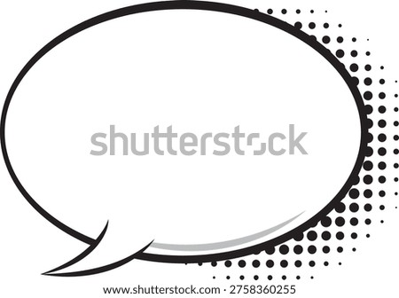 Illustrations of round speech bubbles in manga