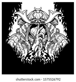 illustrations of samurai designs that are suitable for printing t-shirts, posters, tattoos and much more