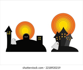 Illustrations of Scandinavian Halloween Scary Vector 