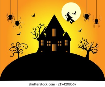 Illustrationen, Halloween-Hintergrund, Vektorgrafik 