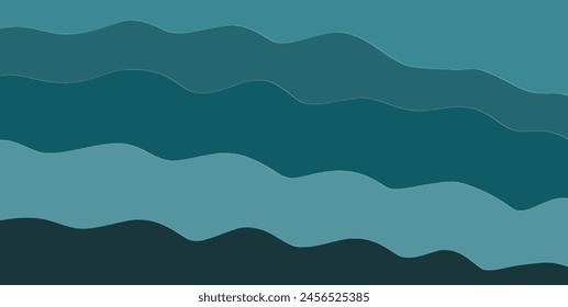 Illustrations of sea landscapes, waves, gradients, wallpapers, backgrounds, nature with a beautiful mix of colors