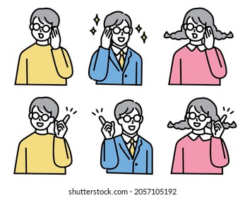  Illustrations showing hard work, study, and knowledge.Smart, steady, explain, learn, know, teach.