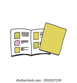 Ilustraciones de folletos y materiales sencillos