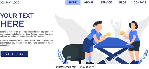 Illustrations for the site for the day of beer with a place for your text and the ability to edit