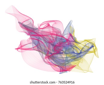 Illustrations of smoky line art. Good for web page, wallpaper, graphic design, catalog, texture or background. Vector isolated on white.