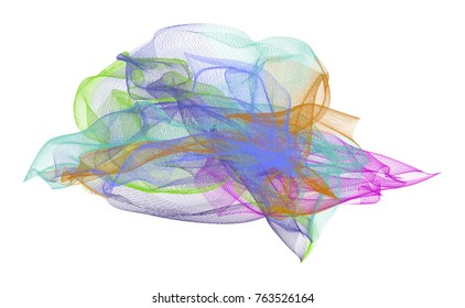 Illustrations of smoky line art. Good for web page, wallpaper, graphic design, catalog, texture or background. Vector isolated on white.