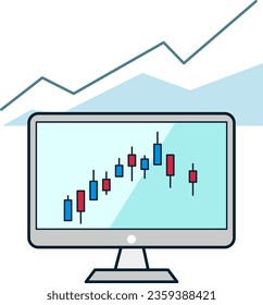 Illustrations of stocks, investment, and FX. Easy -to -use vector data.