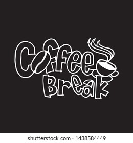 illustrations and symbols of coffee break