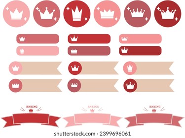 Ilustraciones que pueden utilizarse como iconos de clasificación de la corona 5