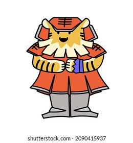 Illustrations that look like a tiger has entered the world of an RPG game. (tank)