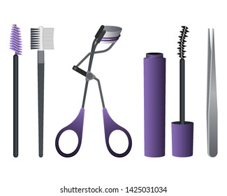 Illustrations of tools for eyelash extension