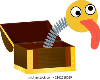Illustrationen von Schatztruhen und Artikeln mit einfachen und niedlichen Schätzen