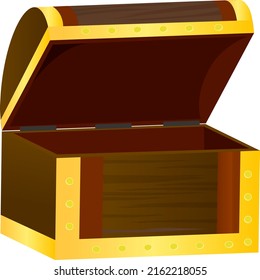 Illustrations of treasure chests and items containing simple and cute treasures