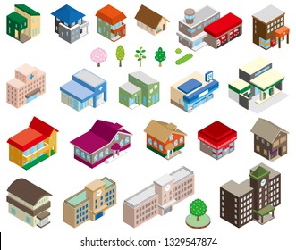 Illustrations of various buildings