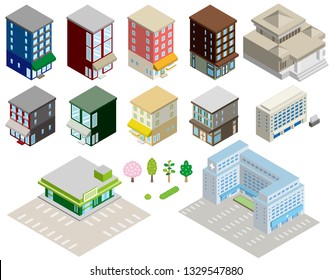 Ilustraciones de varios edificios