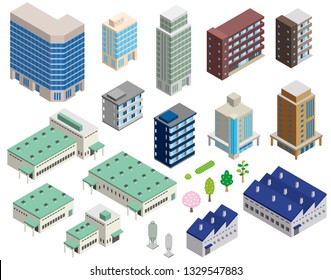 Illustrations of various buildings