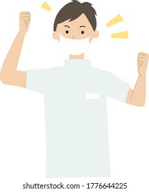 Illustrations of various doctor poses