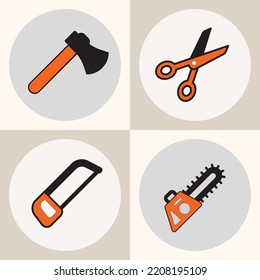 illustrations of various equipment can be used as icons