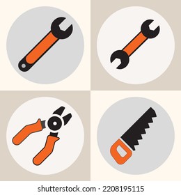 illustrations of various equipment can be used as icons