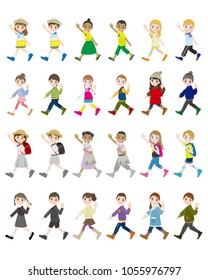 Illustrations of various people / Children